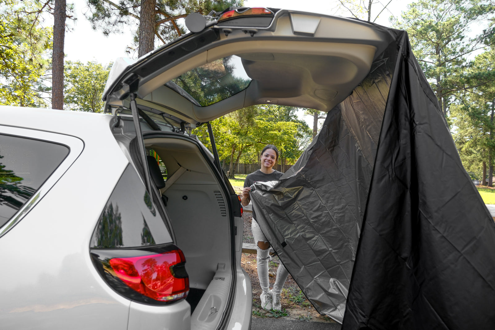 car boot tent Black Car Cabana™ Car Changing Tent for Beach, Camping & Sports