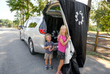 hatchback cabana set up on minivan